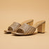 Freny Metallic Block Heels
